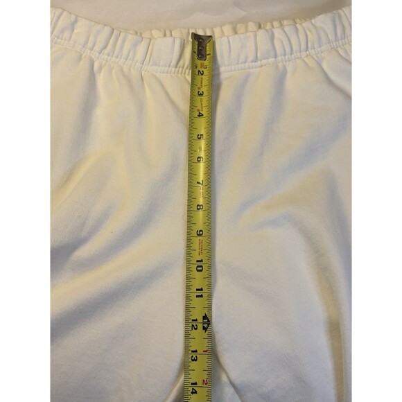 LEFT ON FRIDAY Sports & Rec White Jogger Sweatpants Women Large Cotton Lounge - Picture 11 of 12